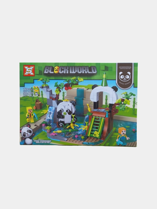 Katta konstruktorlar to'plami My World, Minecraft mavzusi, harakat figuralari bilan