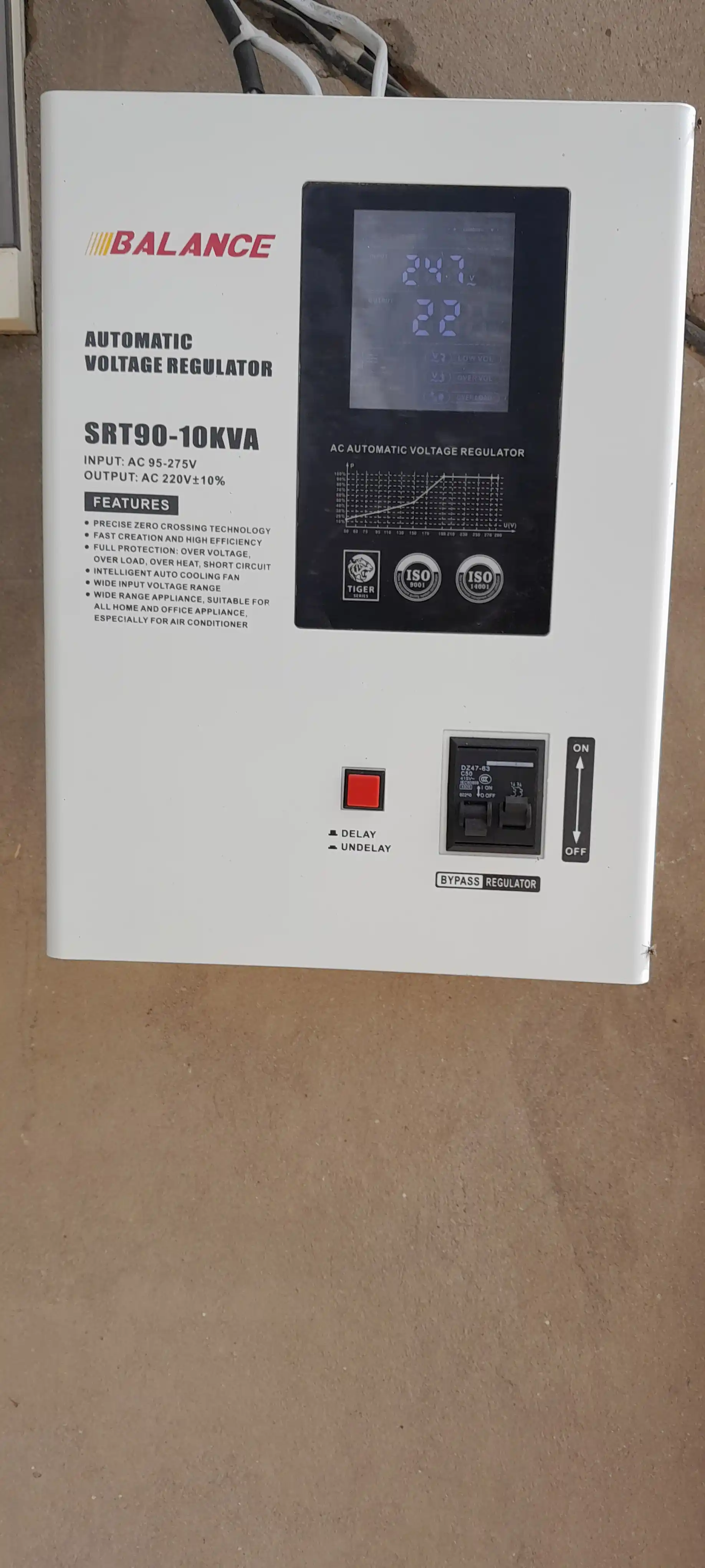 Kuchlanish stabilizatori Balance 10 kVA, releli, 95-275V
