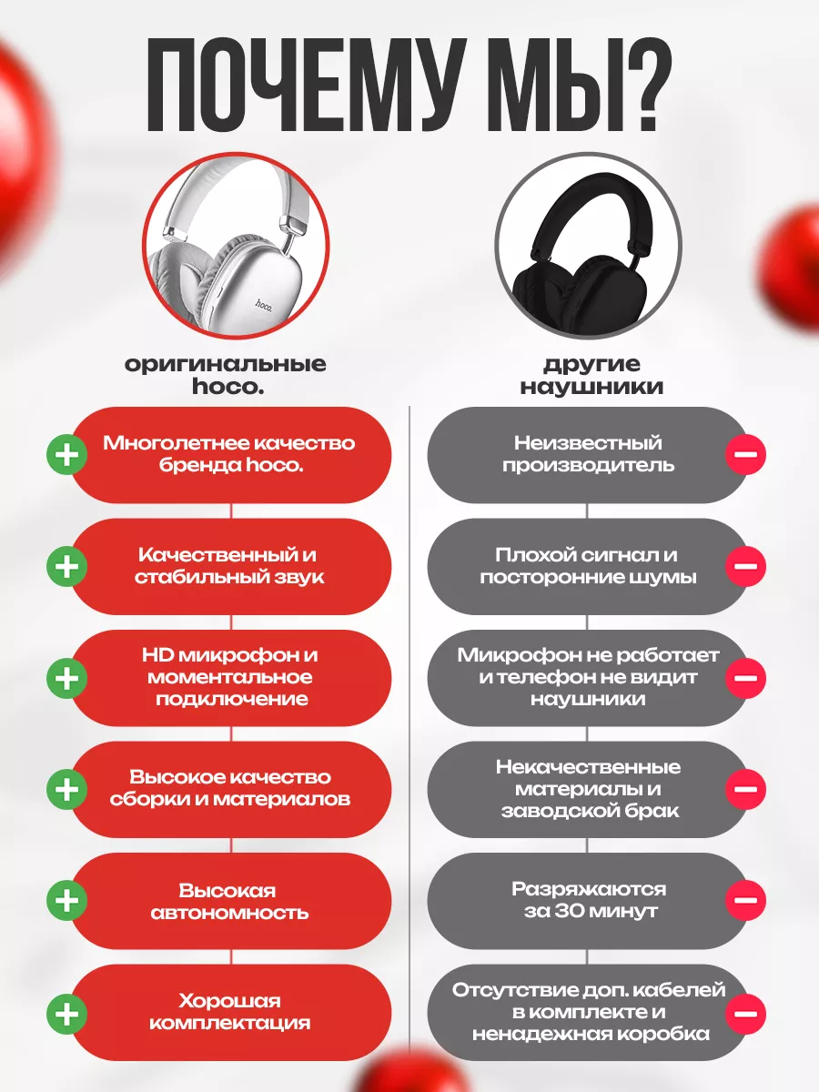 Беспроводные наушники Hoco W35, полноразмерные, накладные, с микрофоном,  для Android/IOS купить по низким ценам в интернет-магазине Uzum (352175)