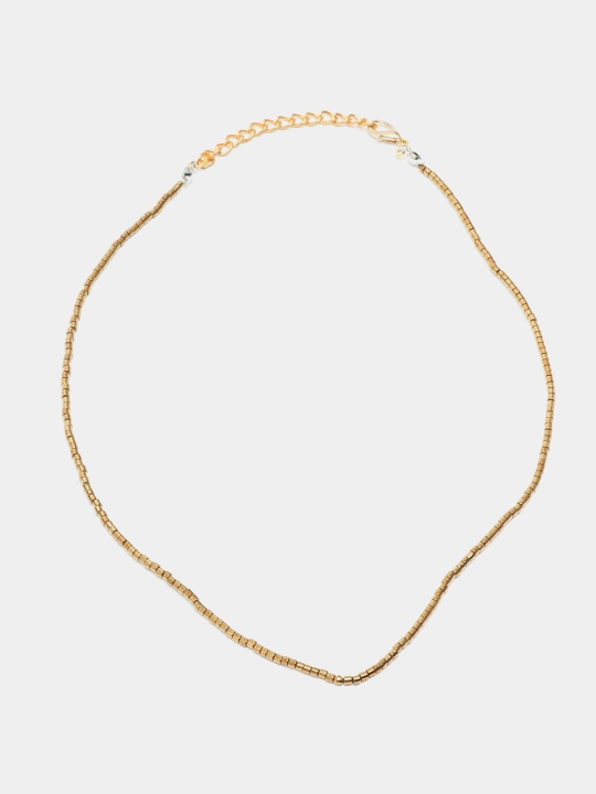 Tsilindr shaklida tabiiy gematit toshidan yasalgan choker - 