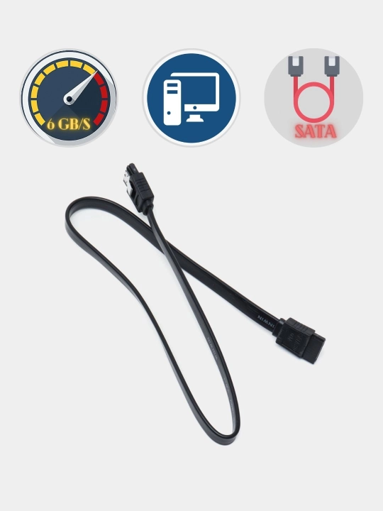 Sata kabeli 6 Gb/s, SSD HDD DVD-ni ulash uchun ilgich bilan