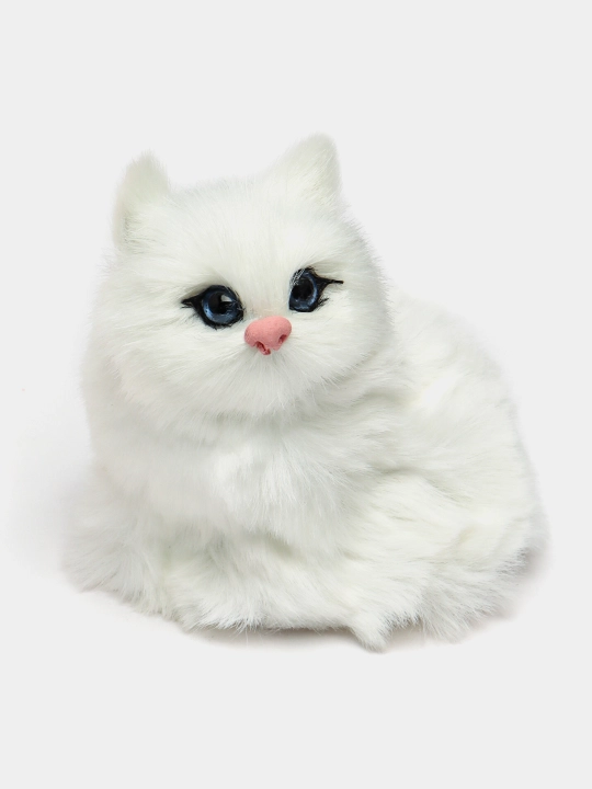 Kачеля игрушка, кукла Кот в корзине, со звуками мяуканья
