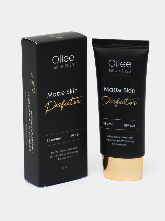 Quruq, normal va aralash teri uchun OLLEE SPF50+ BB-xiralashtiruvchi kremi, 50 ml