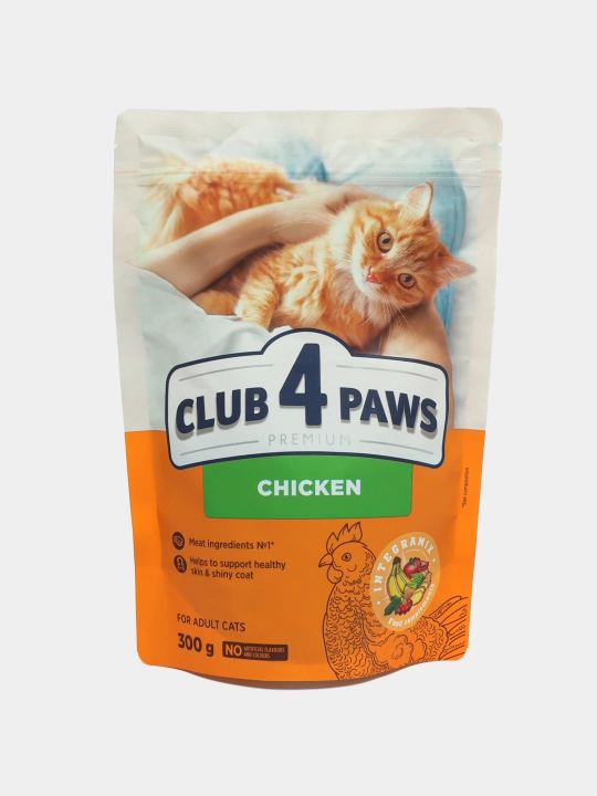 Club 4 Paws mushuklar uchun quruq yem, tovuq go‘shti bilan, 300 g