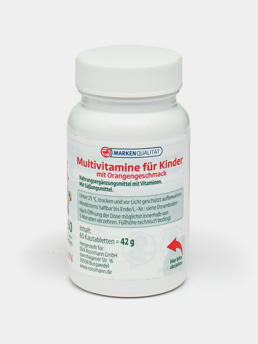 Мультивитамины для детей Multivitamine fur Kinder, 42 г, 60 таблеток ...