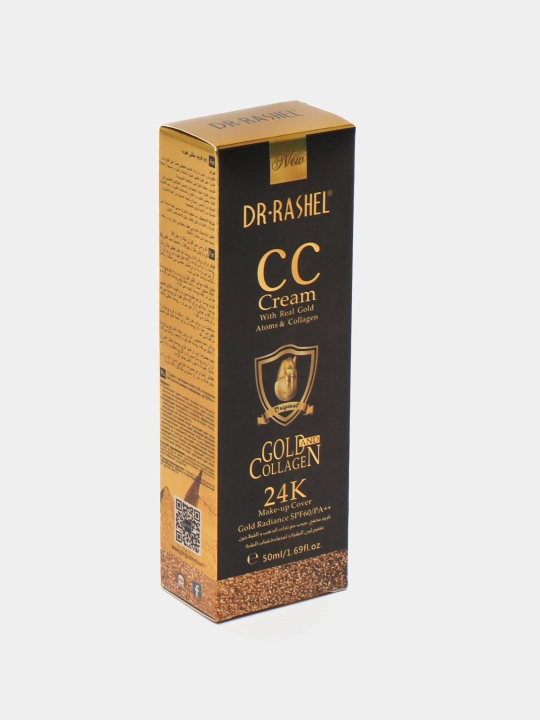 CC tonal krem  24K gold collagen SPF60+, makiyaj uchun, 50 ml