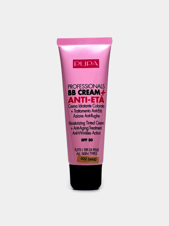 Крем для лица Pupa professional BB cream + anti-eta bb 002 Sand