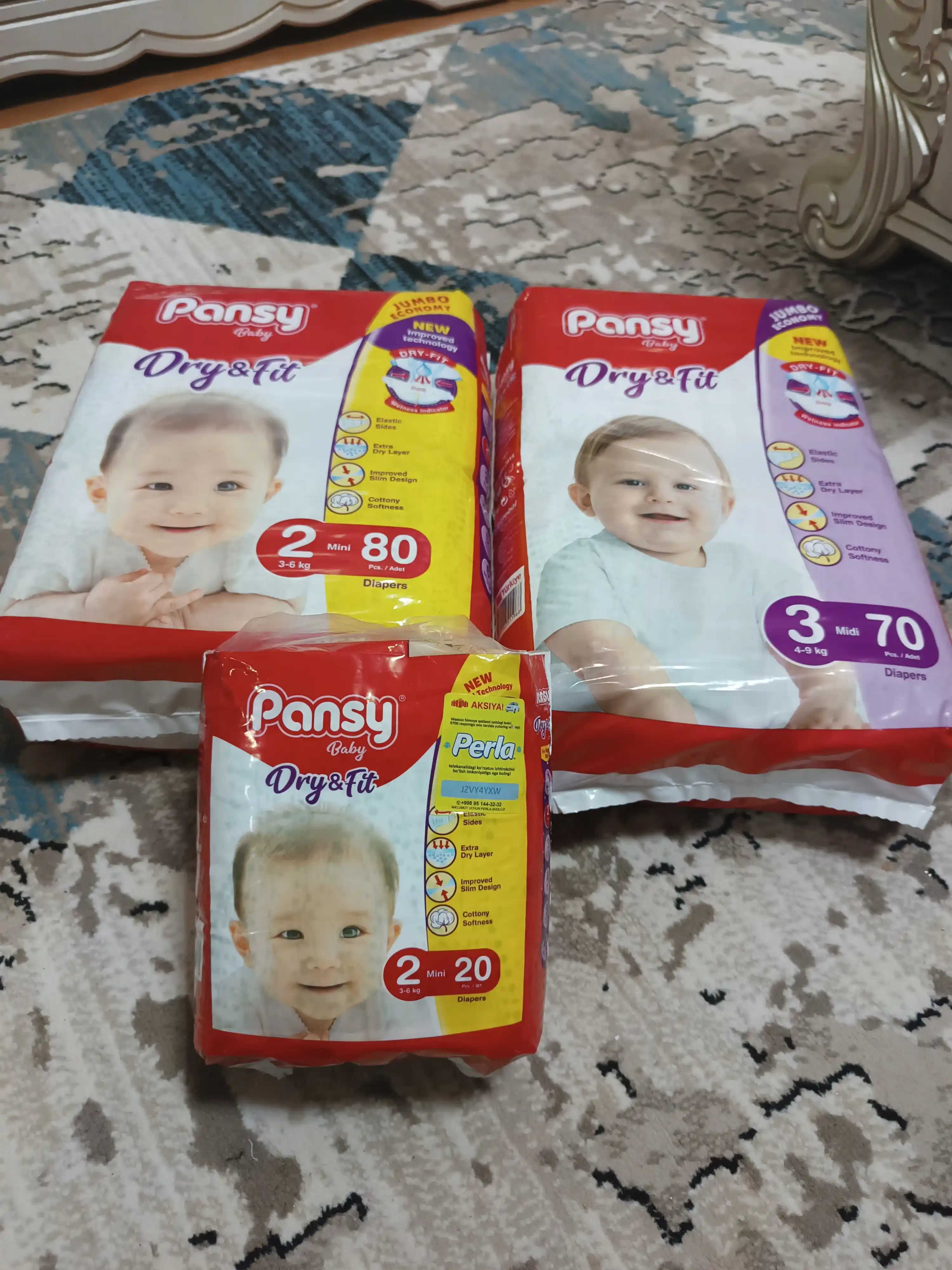 Подгузники для детей Pansy Eco Mini, 3-6 кг 20 шт