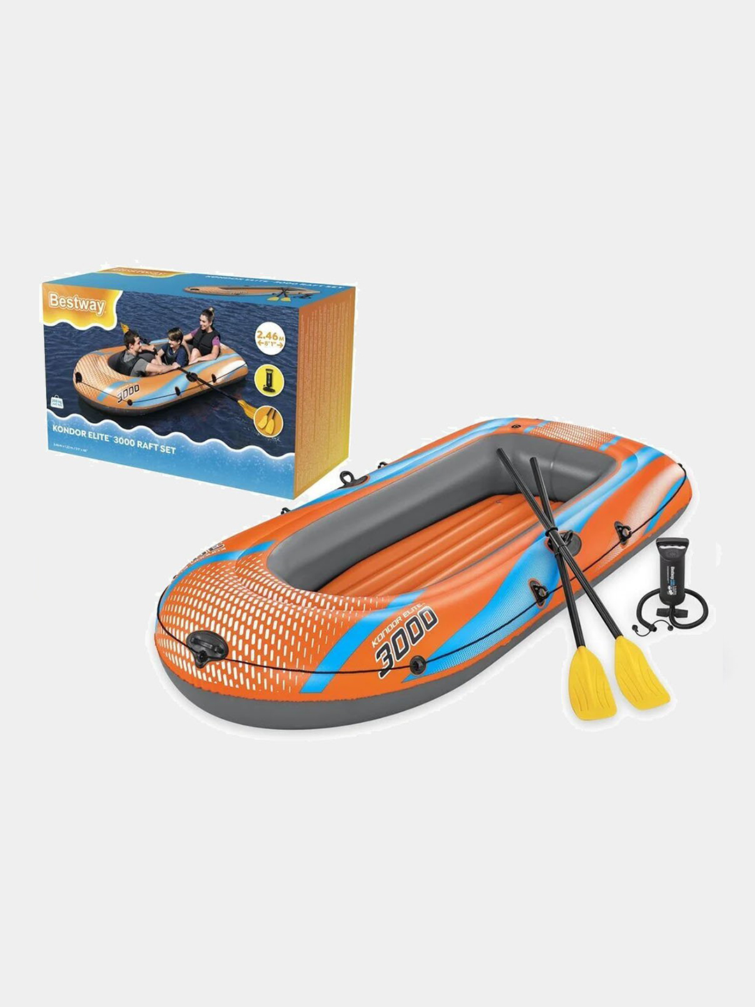 Puflanadigan uch o'rindiqli qayiq 246 * 122 sm Bestway 61145 - 