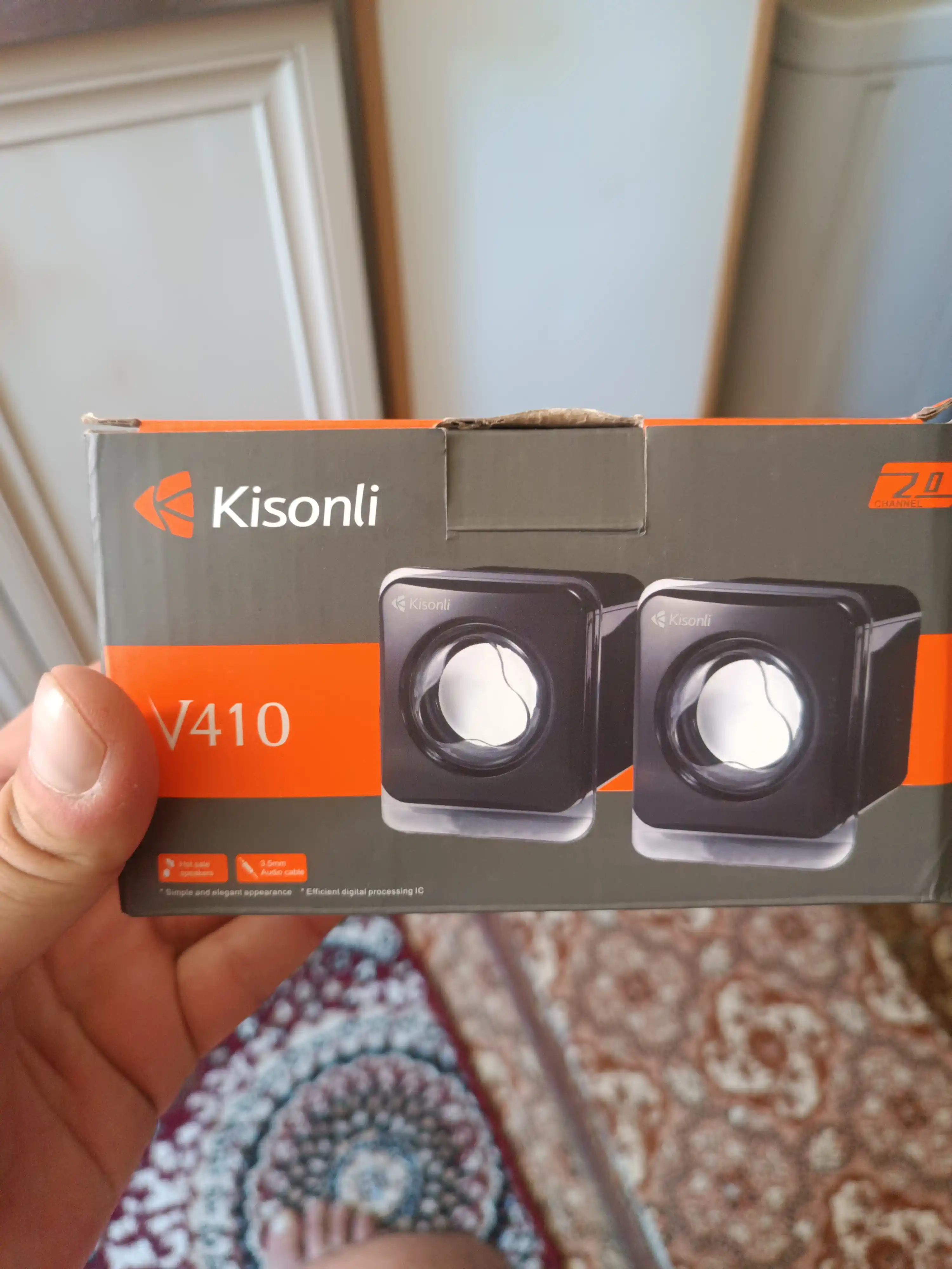 Колонки для компьютера, акустическая система 2.0, питание от USB, черный, 5 Вт V410 