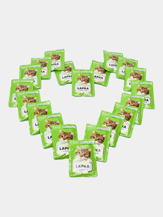 Lapka влажный корм для кошек, с кроликом 85 гр 28 шт