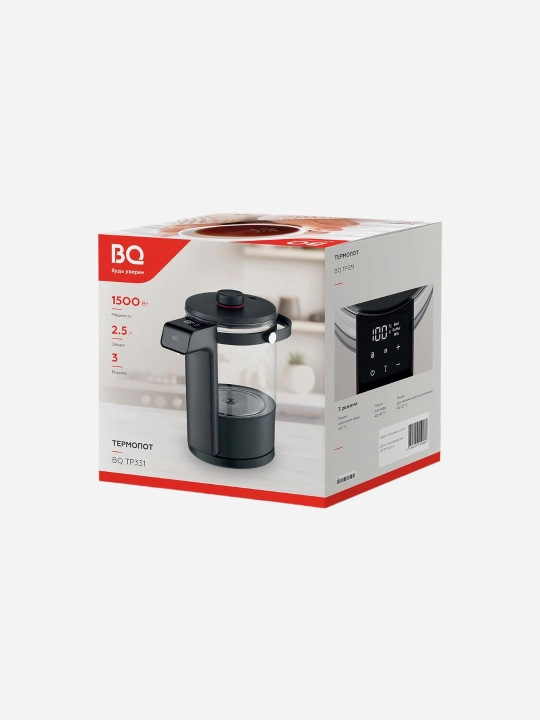Termopot elektr BQ TP331 sensor ekranli, hajmi 2.5 litr, quvvati 1500 Vt