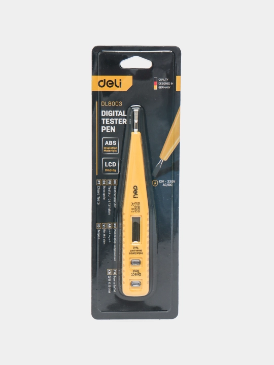 Вольтметр Deli EDL8003 12-220V AC/DC