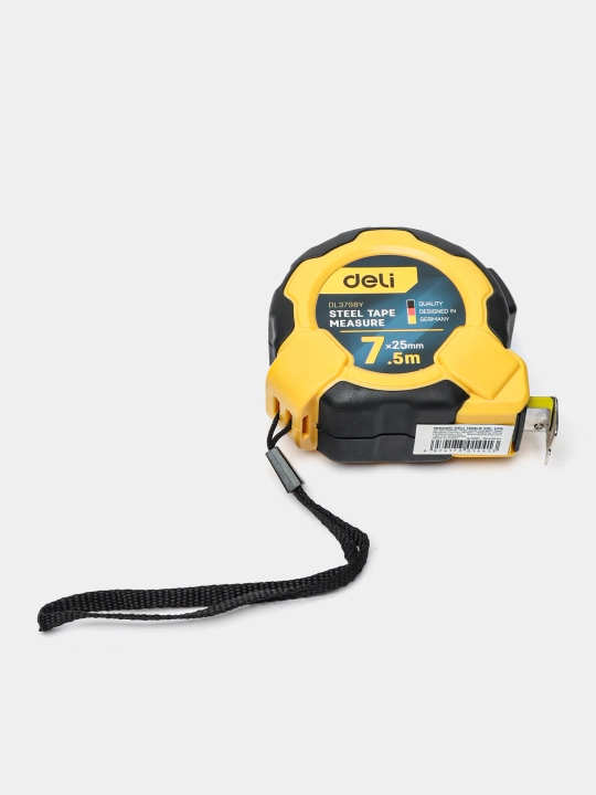 Рулетка Deli EDL3798Y, 25мм * 7.5 м - 