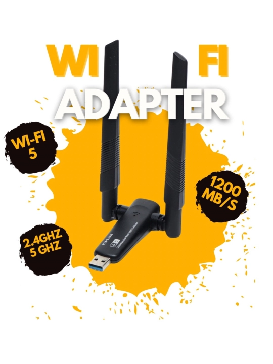Ультра быстрый Wi-Fi адаптер Pix-Link, 1200 Мбит/с два диапазона на 2,4 ГГц на Wi-Fi 5 ГГц - 