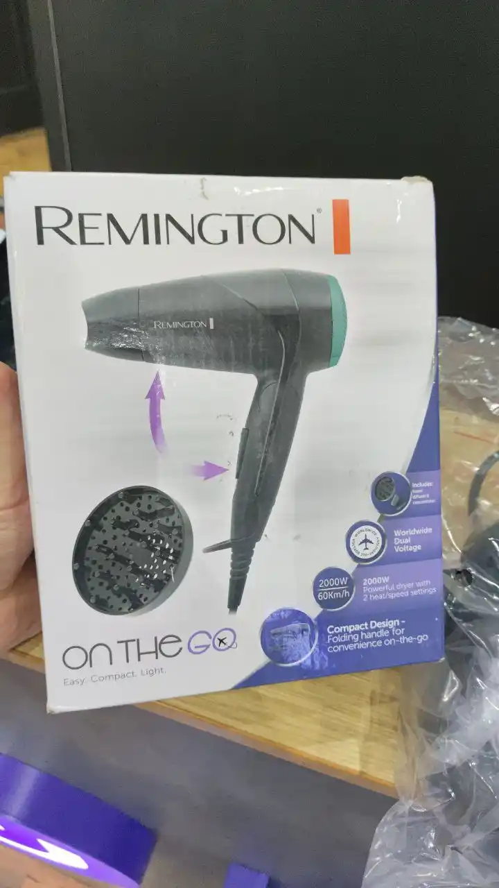 Фен для волос Remington On The Go D1500 дорожный, 2000 Вт