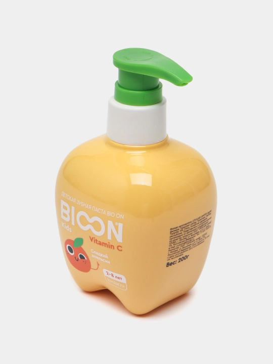 Детская зубная паста BIO ON с витамином С, сладкий апельсин, 200 гр