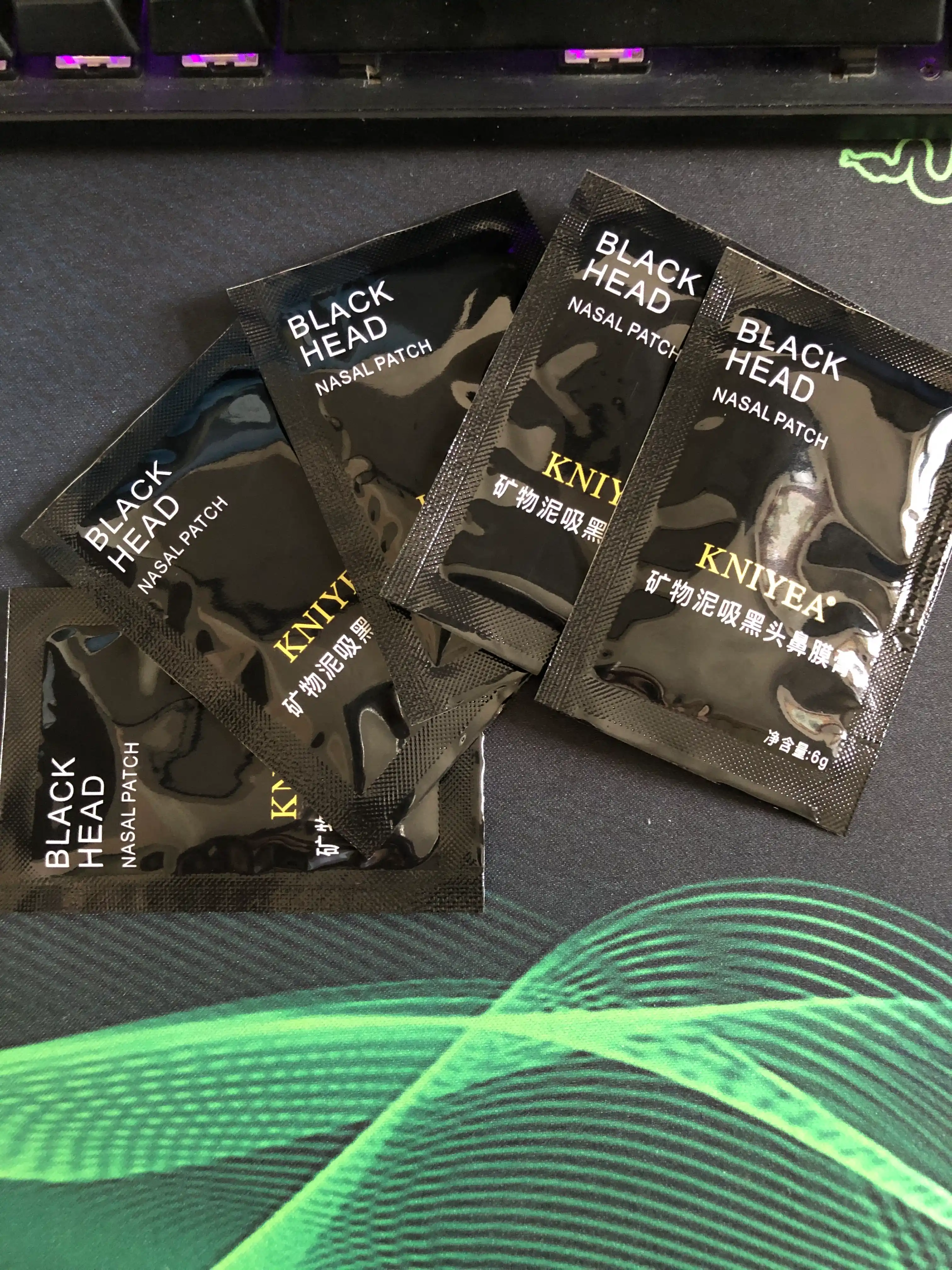 Маска для лица Kniyea Black Head, угольная, от черных точек 6 г, 5 шт