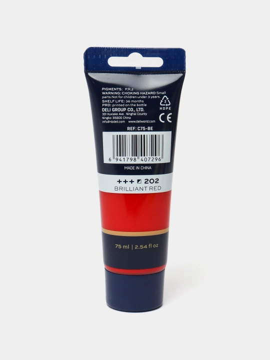 Тубальная акриловая краска, Deli, Finenolo EC75-CB, 75 мл