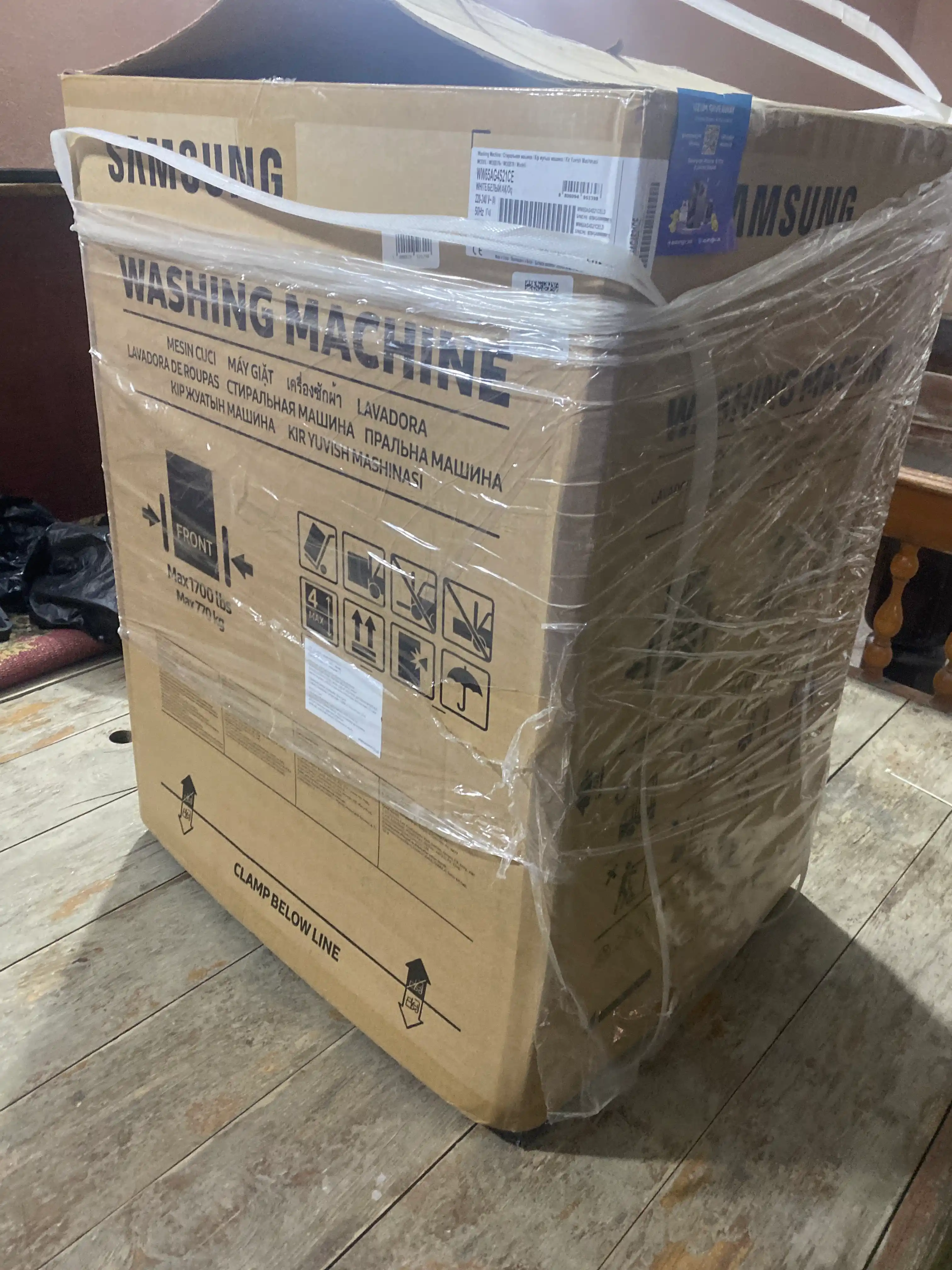 Avtomatik kir yuvish mashinasi SAMSUNG 6.5 kg, Eco Bubble, inverter WW65AG4S21C "ELD/XLD"