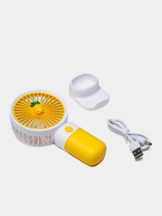 Мини вентилятор, ручной, настольный, с USB портативной подставкой, 2 в 1