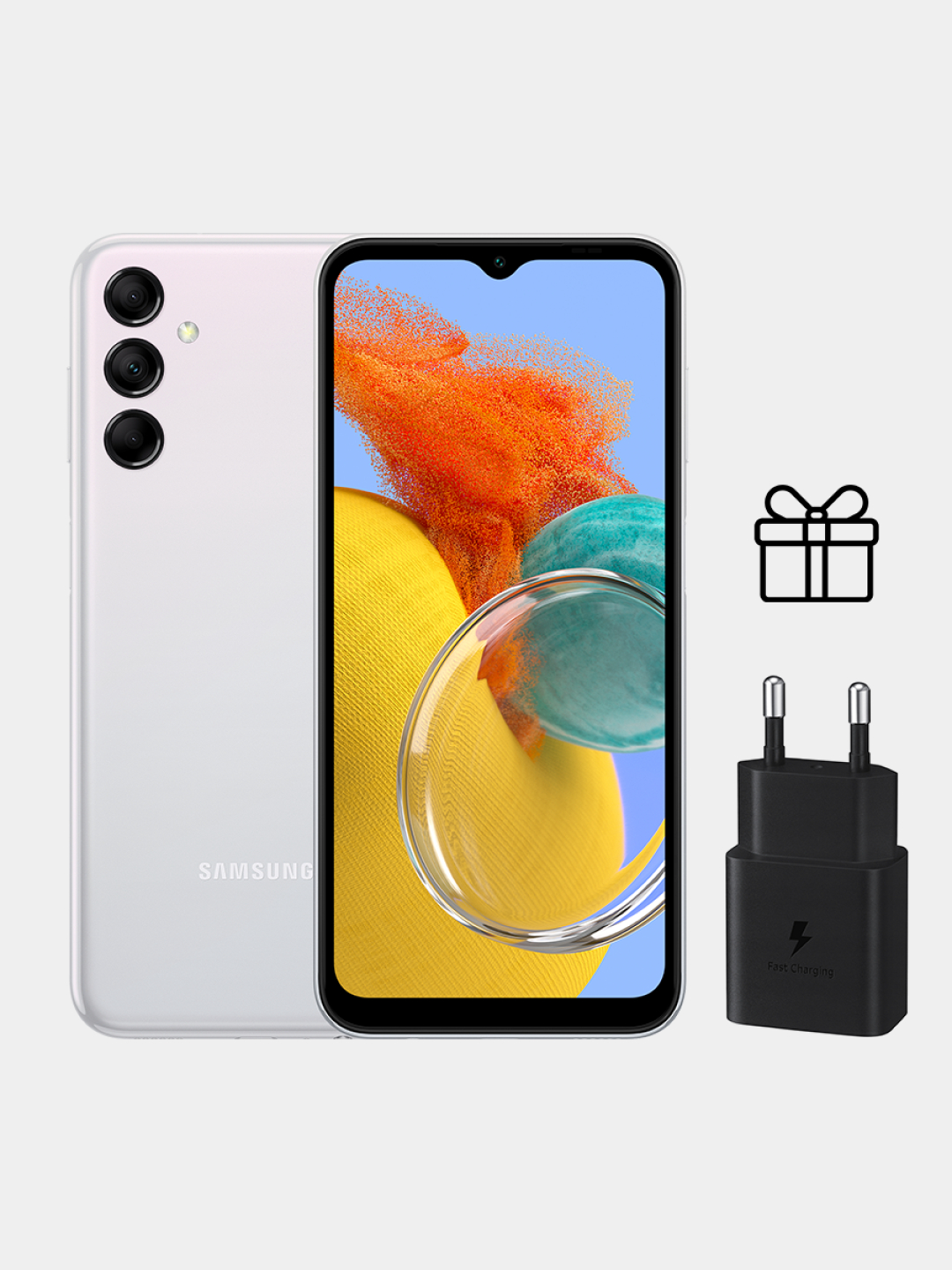 Смартфон Samsung Galaxy M14 5G, 6000 mAh, NFC + зарядное устройство, 15 ...