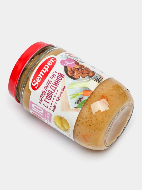 Semper pyuresi mol go'shti bilan kartoshka ragu, 10+ oy, 190 g