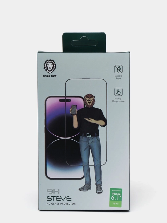 Защитное стекло Green Lion для iPhone 14/13/15 Pro max затемненнoe и прозрачное 17 ПРО МАХ - 