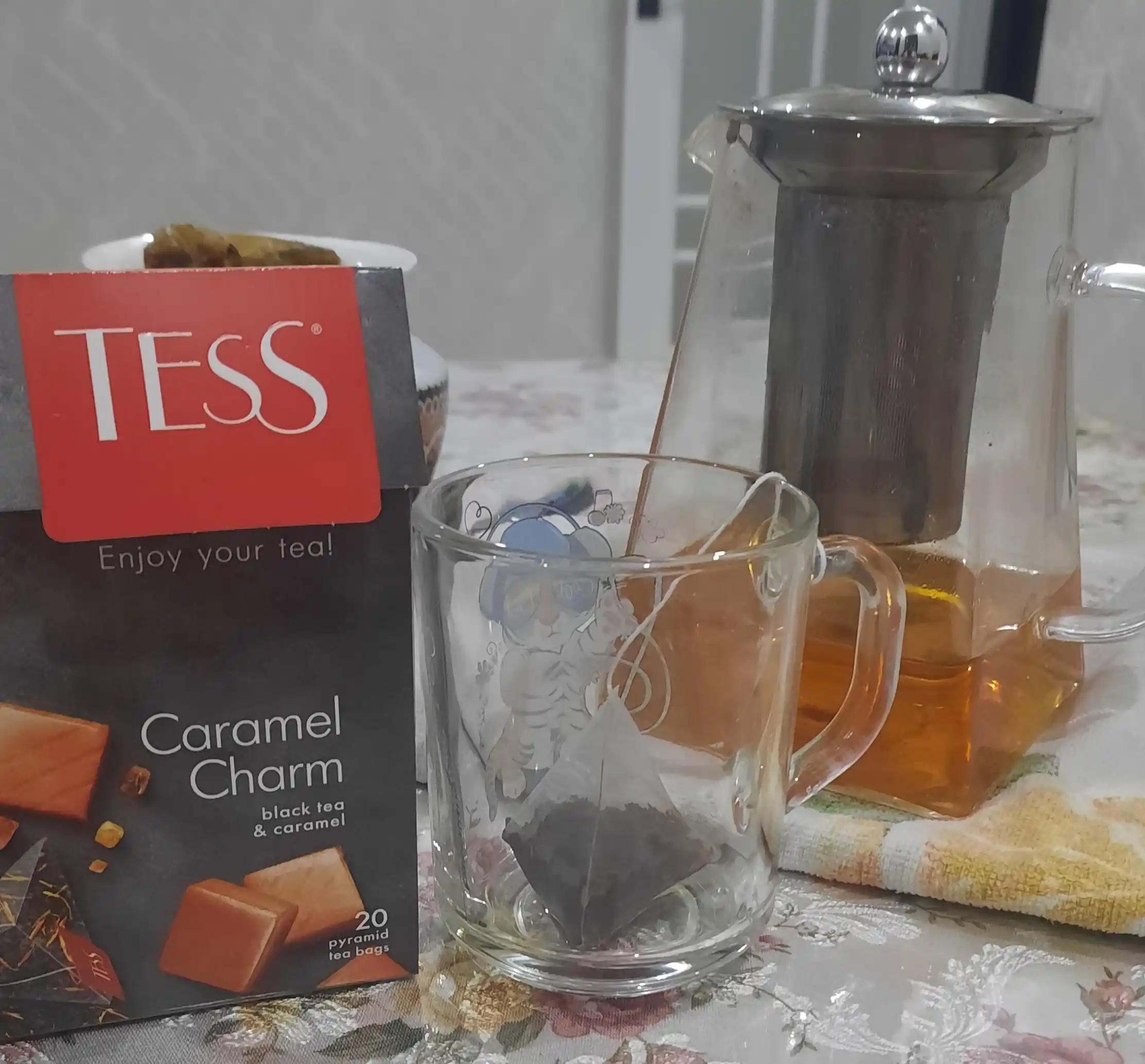 Чёрный чай TESS Caramel Charm, в пирамидках, 1.8 г * 20 шт