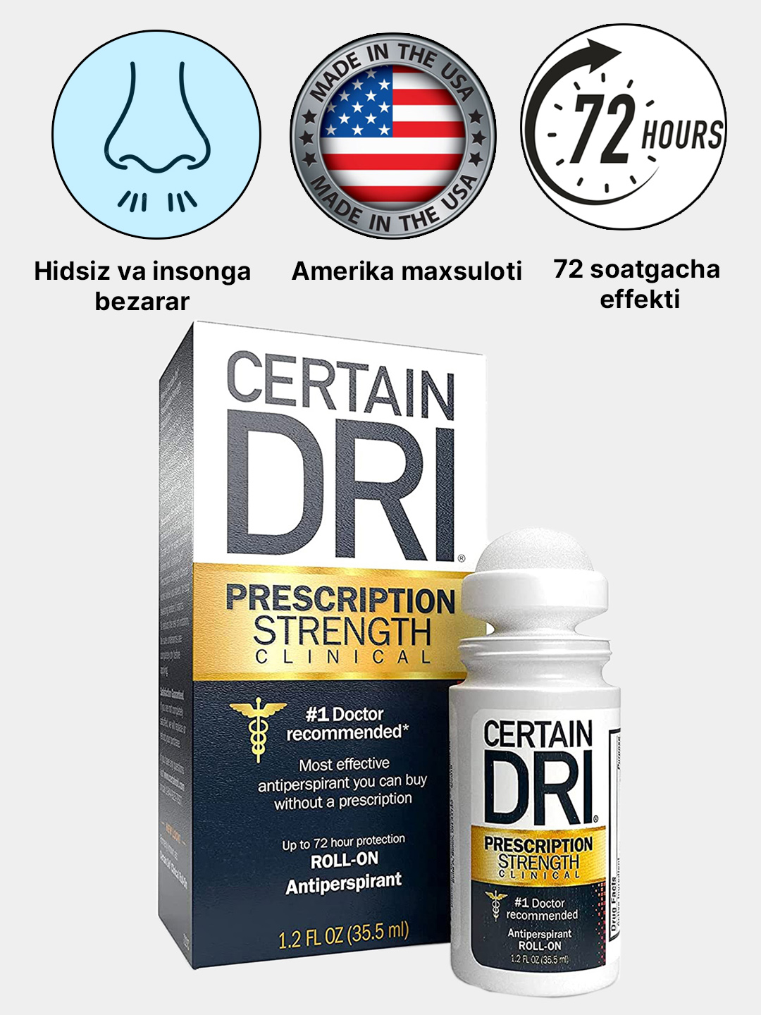 Dezodorant antiperspirant Certain Dri, 35.5 ml