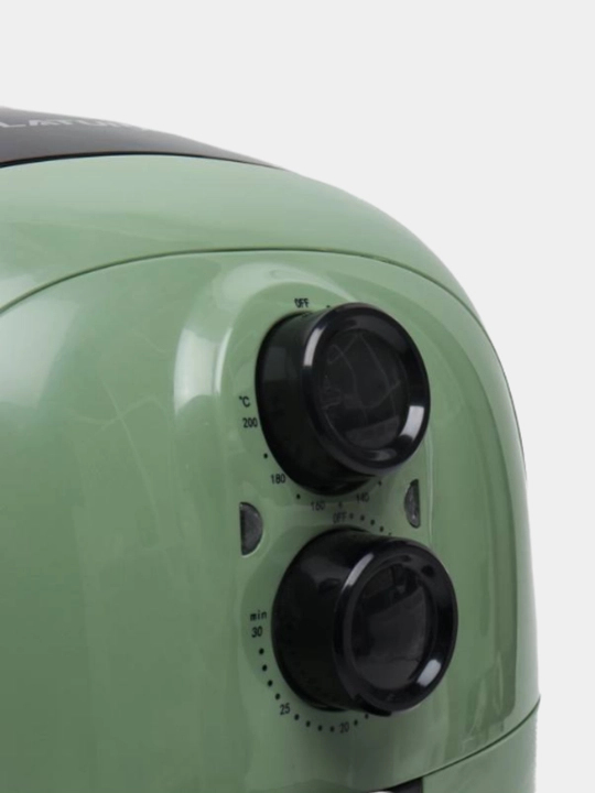 Frityurnitsa Air Fryer, ikkita boshqaruv tugmasi bilan, yashil