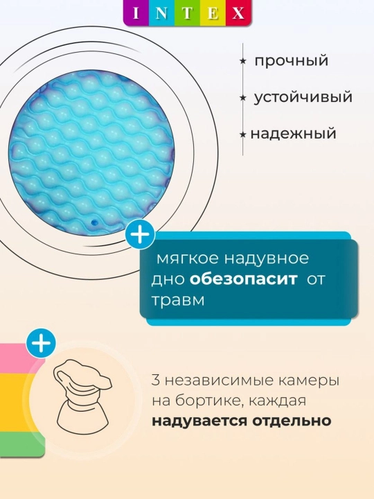 Бассейн надувной детский Intex