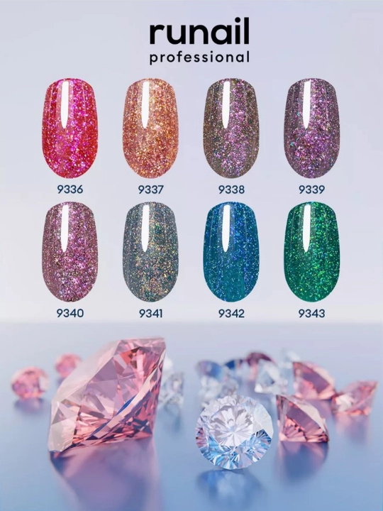 Tirnoqlar uchun aks ettiruvchi gel - lak "Shimeria Diamond", 7 ml
