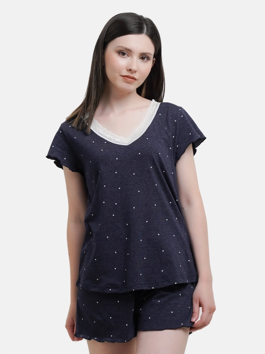 Ayollar uchun pijama to'plami, futbolka va shortilar "255-502"
