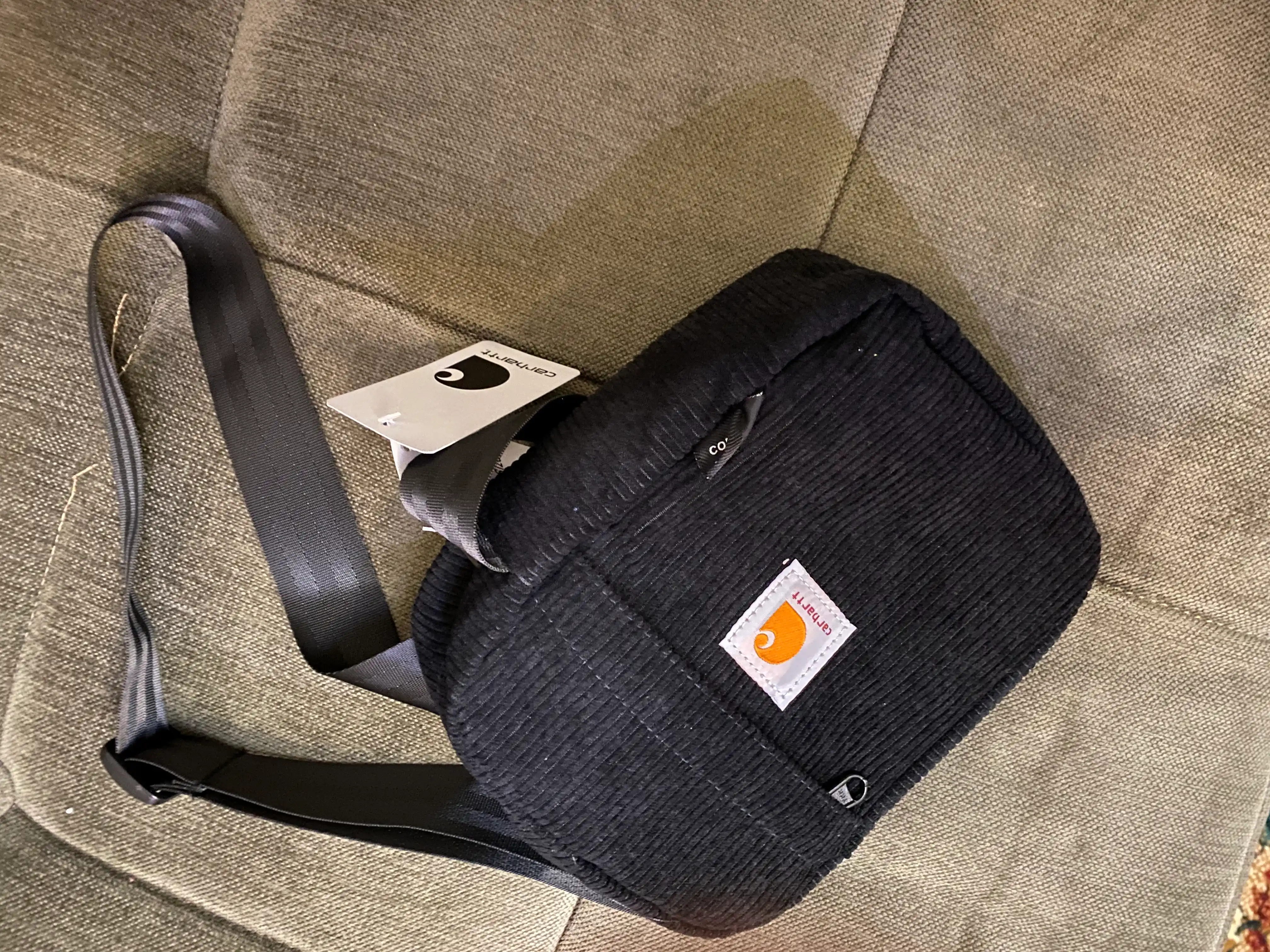 Сумка Carhartt Wip, через плечо, универсальная, унисекс, вельветовая, на ремне