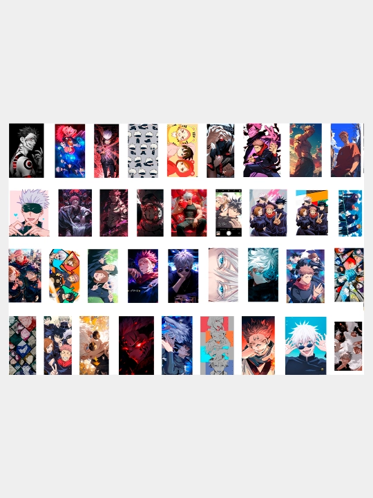 Stikerlar Anime Naruto, Bleach, Jujutsu Kaisen, Demon Slayer, Attack on Titan, 50 xil