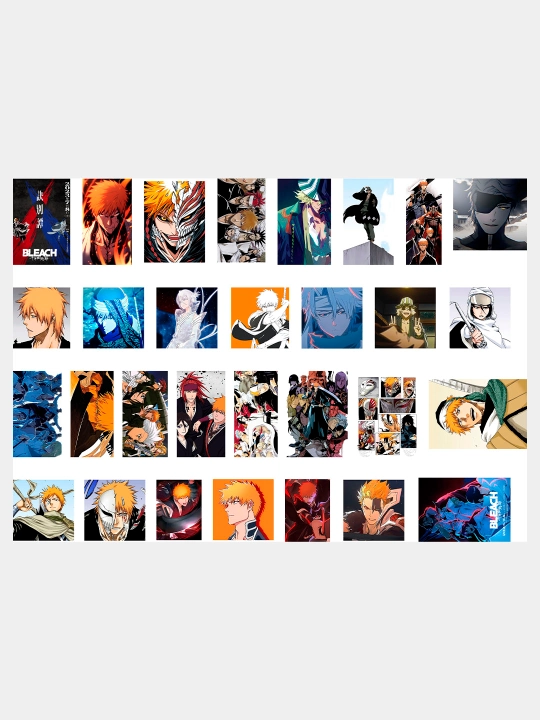 Stikerlar Anime Naruto, Bleach, Jujutsu Kaisen, Demon Slayer, Attack on Titan, 50 xil