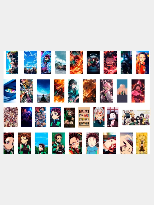 Stikerlar Anime Naruto, Bleach, Jujutsu Kaisen, Demon Slayer, Attack on Titan, 50 xil