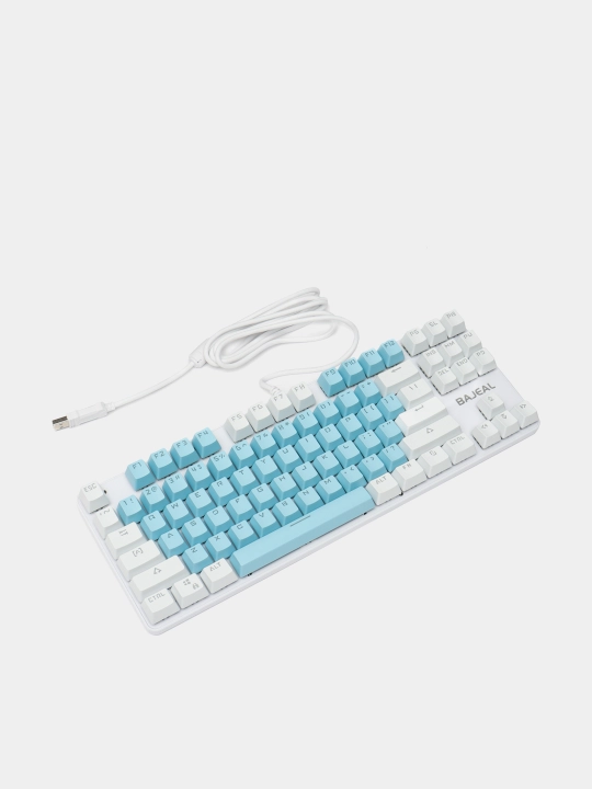 Mexanik klaviatura BAJEAL K100.blue-white, 87 tugma, RGB yoritgichli - 