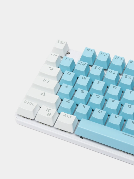 Mexanik klaviatura BAJEAL K100.blue-white, 87 tugma, RGB yoritgichli