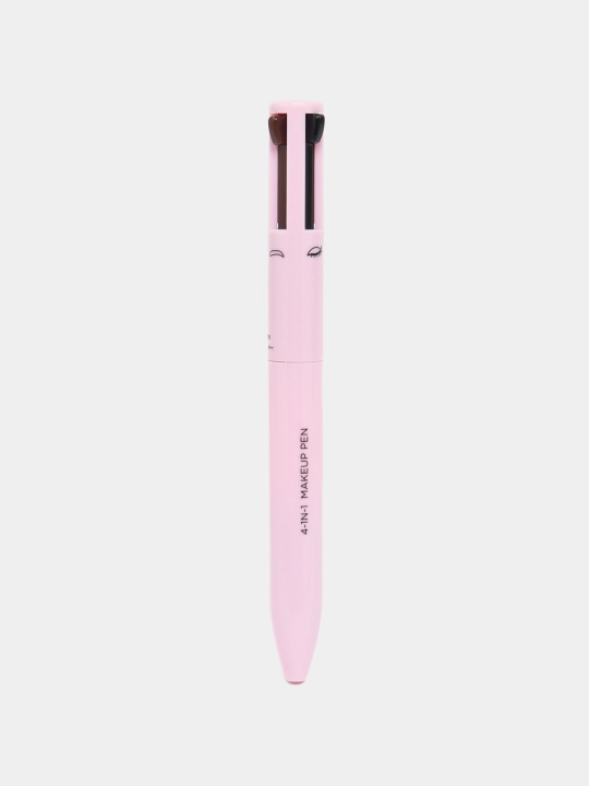 Ручка для макияжа, 4 в 1, Make Up карандаш для глаз, губ, бровей, контура + кисточка - 