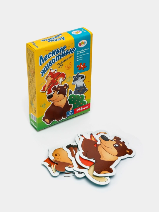 O'rmon hayvonlari" bolalar uchun o'yini, Step Puzzle, 76238 q0000039633 - 