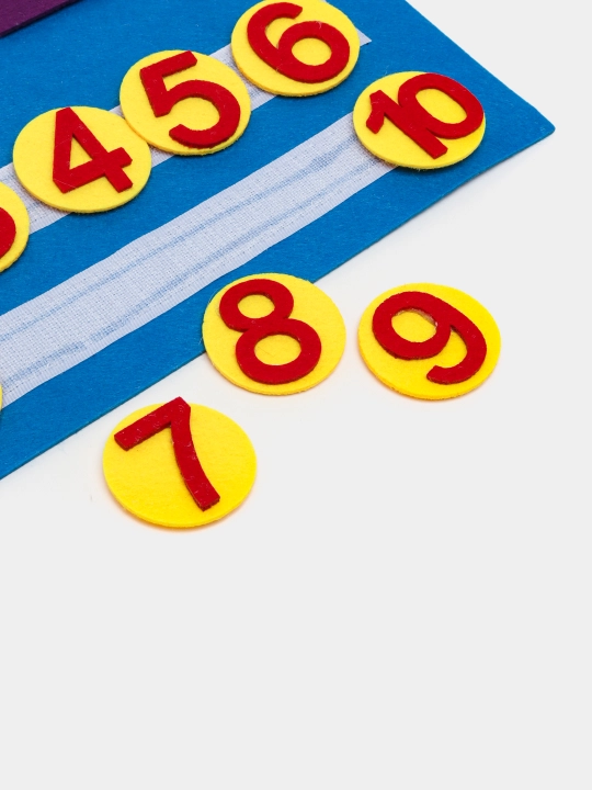 "Montessori" o'quv o'yini, hisoblash va raqamlarni o'rgatish uchun gilamcha