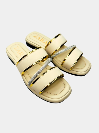 Женские шлепанцы, сабо — SHOESMZ-ZARA-КРЕМОВ-38