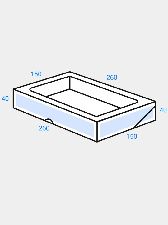 Oynali universal kraft va oq qutisi ,OSQ TABOX PRO 1450, 26 * 15 * 4 sm, 25 dona