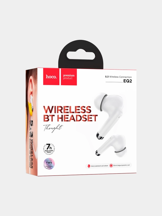 Simsiz quloqchin Hoco EQ2 Thought, True Wireless Bluetooth 5.3, 320 mA/soat