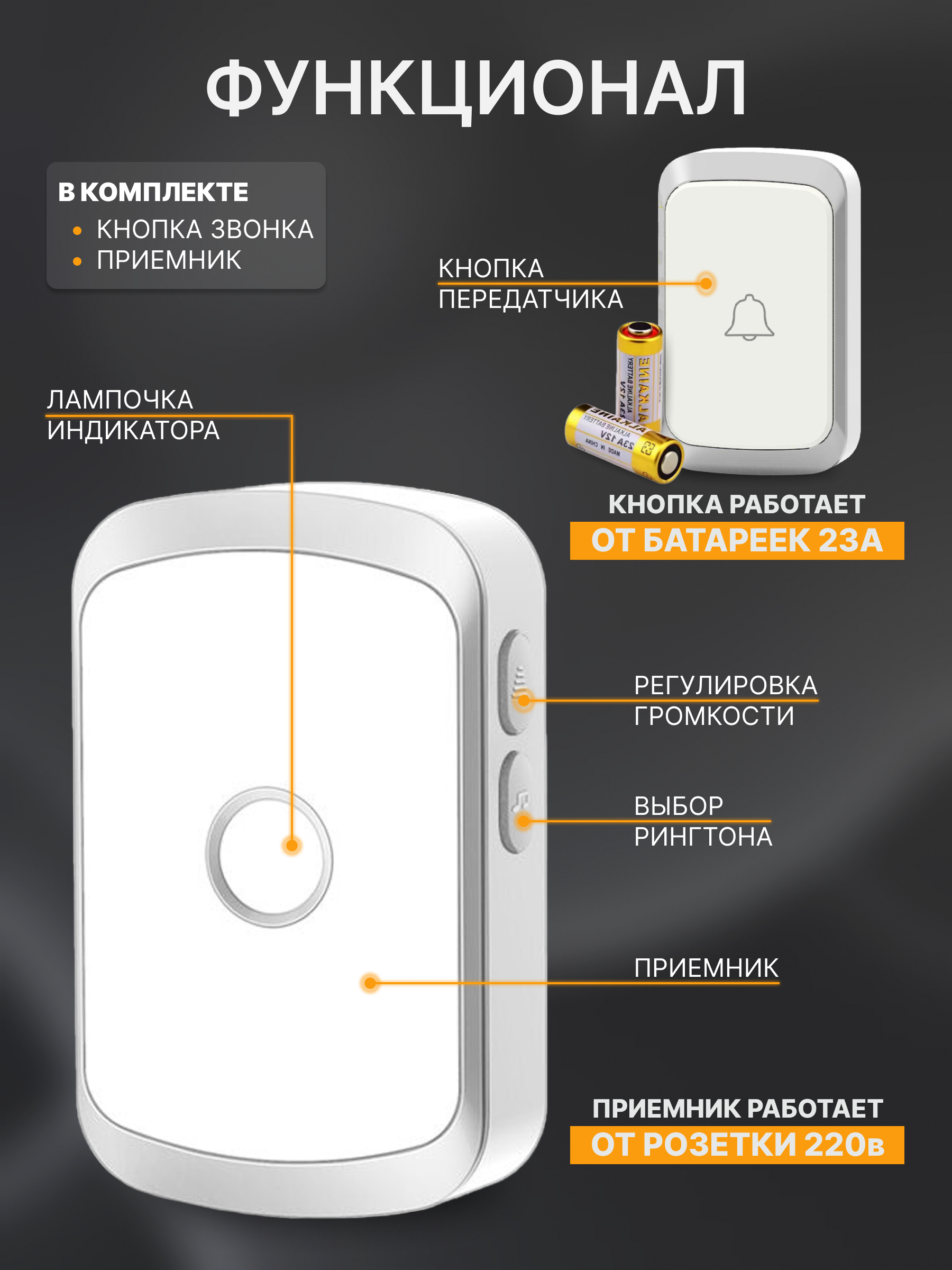 Беспроводной дверной звонок купить по низким ценам в интернет-магазине Uzum  (1028307)