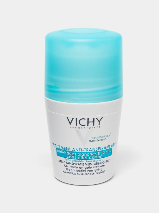To‘plam VICHY, 48 soat davomida ortiqcha terlashni tartibga soluvchi, sharikli dezodorant-antiperspirant, 2 x 50 ml