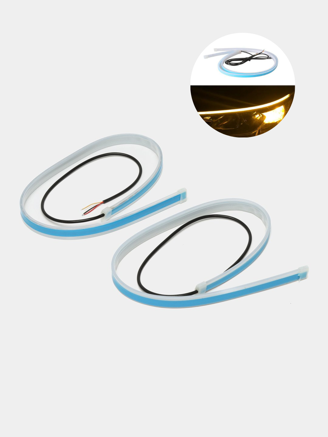 Avtomobil faralari uchun svetodiodli Led tasma, 60 sm, 2 dona unversal
