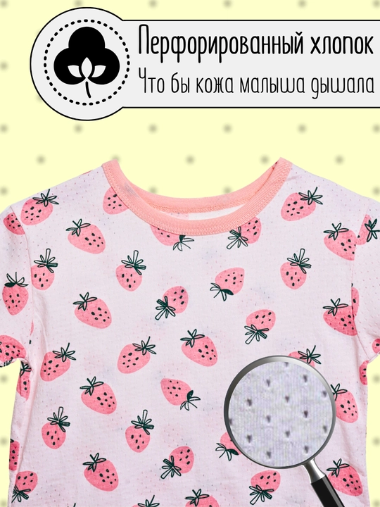 Детская пижама, комплект футболка шорты, из мягкого префорироного хлопка, костюм двойка